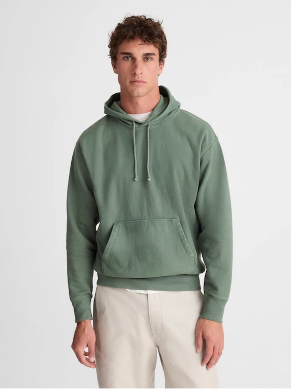 Madewell men’s The McCarren Field Hoodie botanical green Relaxed Size S NWT